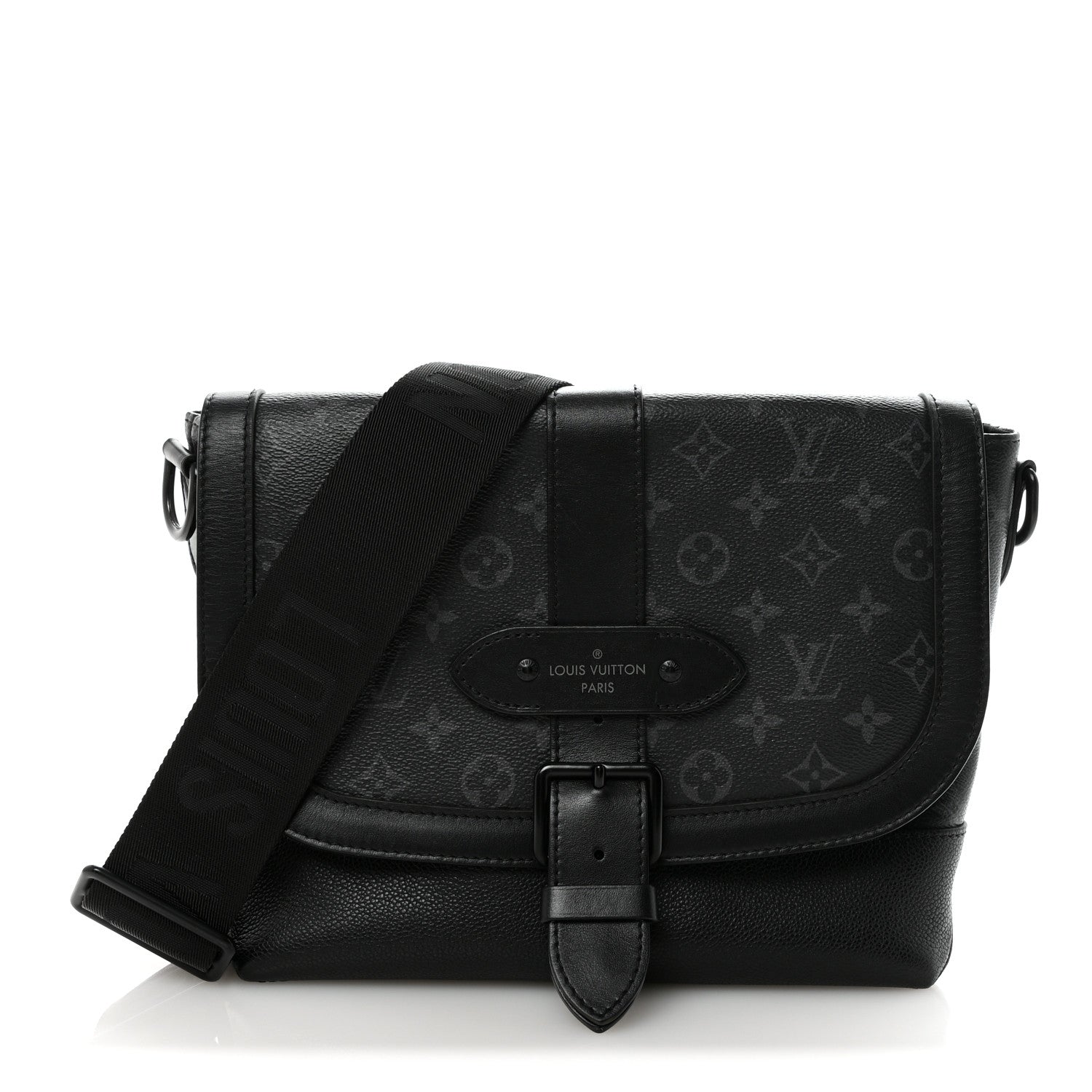 Louis Vuitton Monogram Eclipse Saumur Messenger NV Black 1 of 9