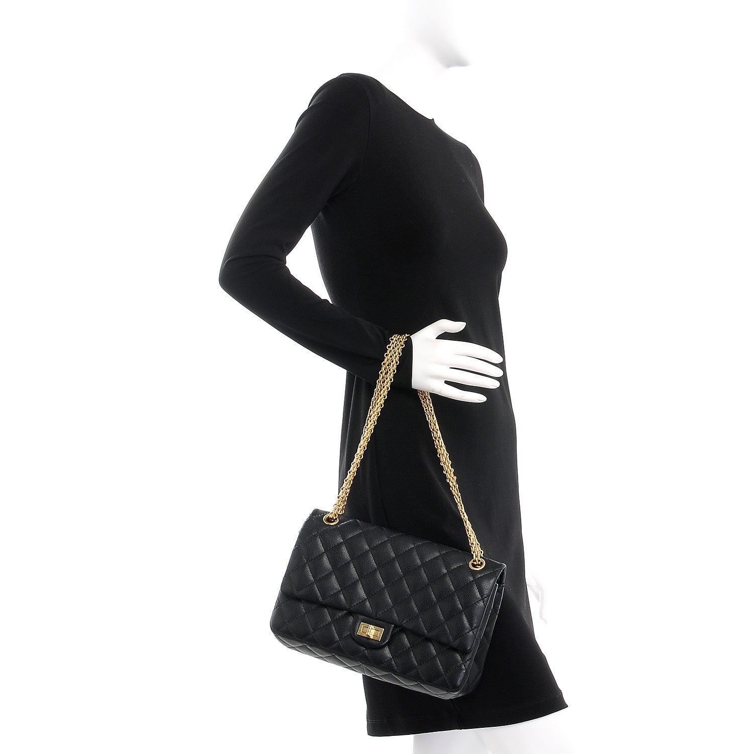 Chanel Caviar 2.55 Reissue 226 Flap Black 2 of 8