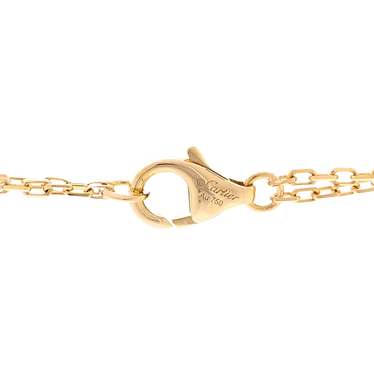 18K Yellow Gold 2 Diamond LOVE Necklace