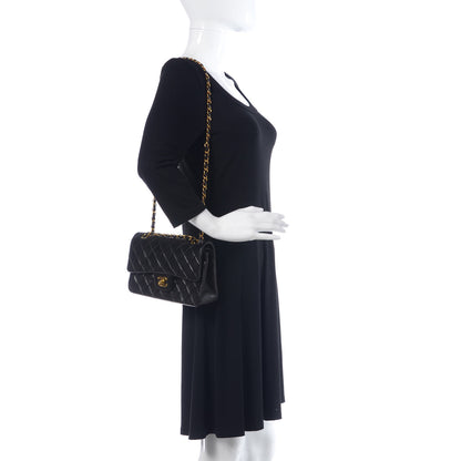 Chanel Lambskin Quilted Small Double Flap Black 2 of 12