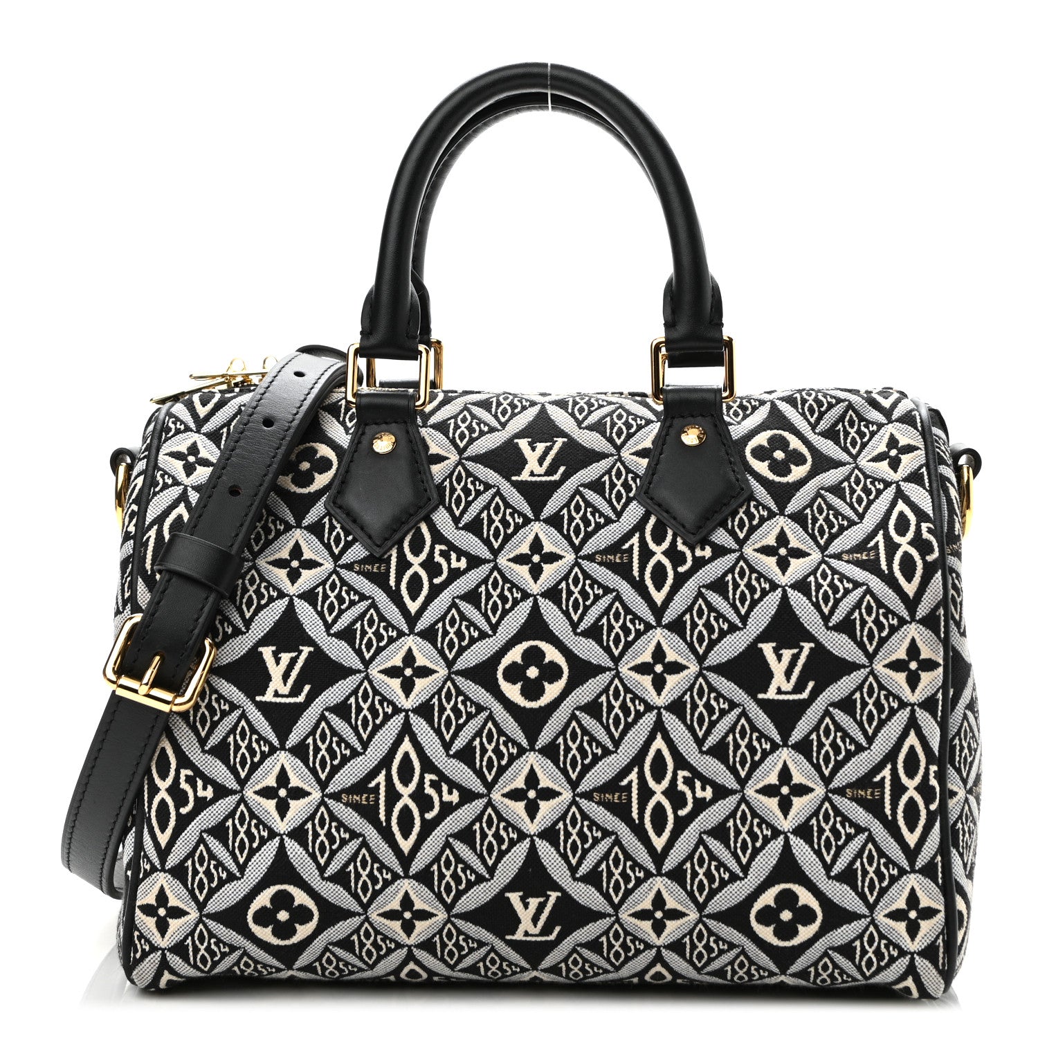 Louis Vuitton Jacquard Since 1854 Speedy Bandouliere 25 Grey 1 of 12