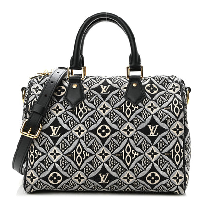 Louis Vuitton Jacquard Since 1854 Speedy Bandouliere 25 Grey 1 of 12