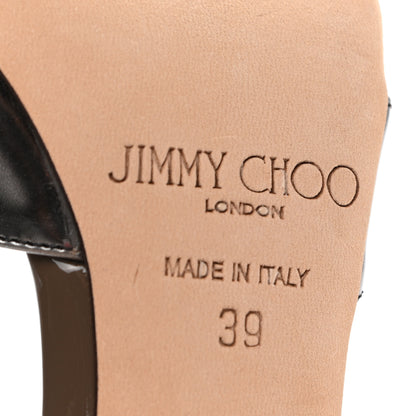 Jimmy Choo Patent Suede Marcine 100 Pumps 39 Off White Mink Anthracite 6 of 11