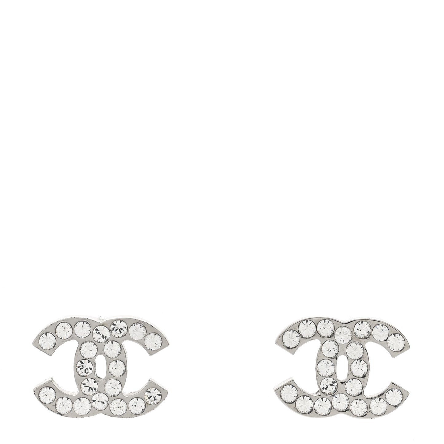 Crystal Mini Timeless CC Earrings Silver