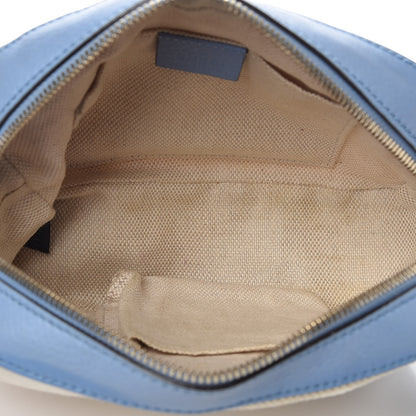 Gucci Pebbled Calfskin Canvas Soho Disco Bag Mineral Blue 5 of 9