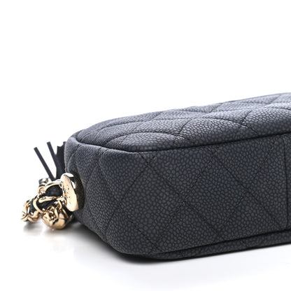 Chanel Iridescent Caviar Quilted Mini Coco Tassel Camera Case Black 7 of 8