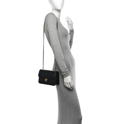 Chanel Lambskin Calfskin Mini Chocolate Bar Flap Bag Black 2 of 11