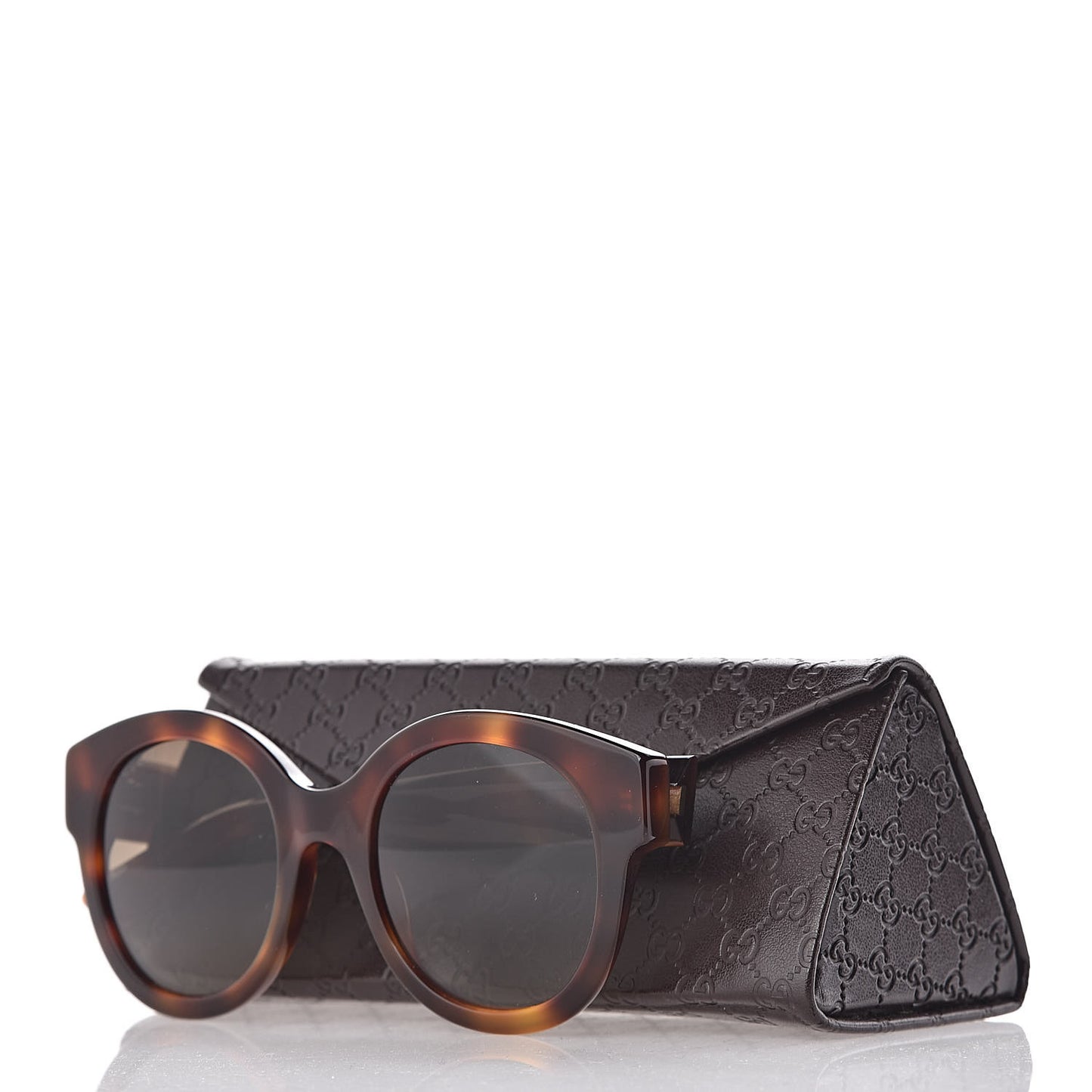 Round Frame GG Star Sunglasses GG0207S Tortoiseshell
