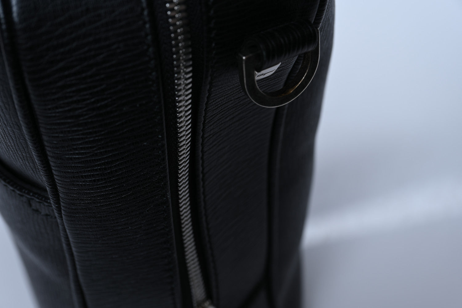 Salvatore Ferragamo Calfskin Zip Around Briefcase Black 12 of 13