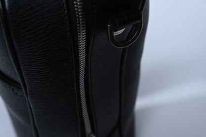 Salvatore Ferragamo Calfskin Zip Around Briefcase Black 12 of 13