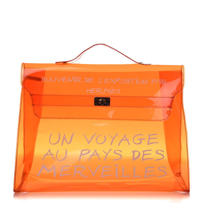 Hermes Vinyl Souvenir De L'Exposition Kelly Orange 1 of 8
