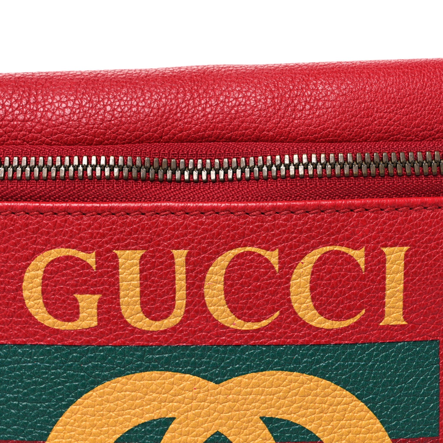 Gucci Grained Calfskin Logo Belt Bag Hibiscus Red Hibiscus Red 8 of 11