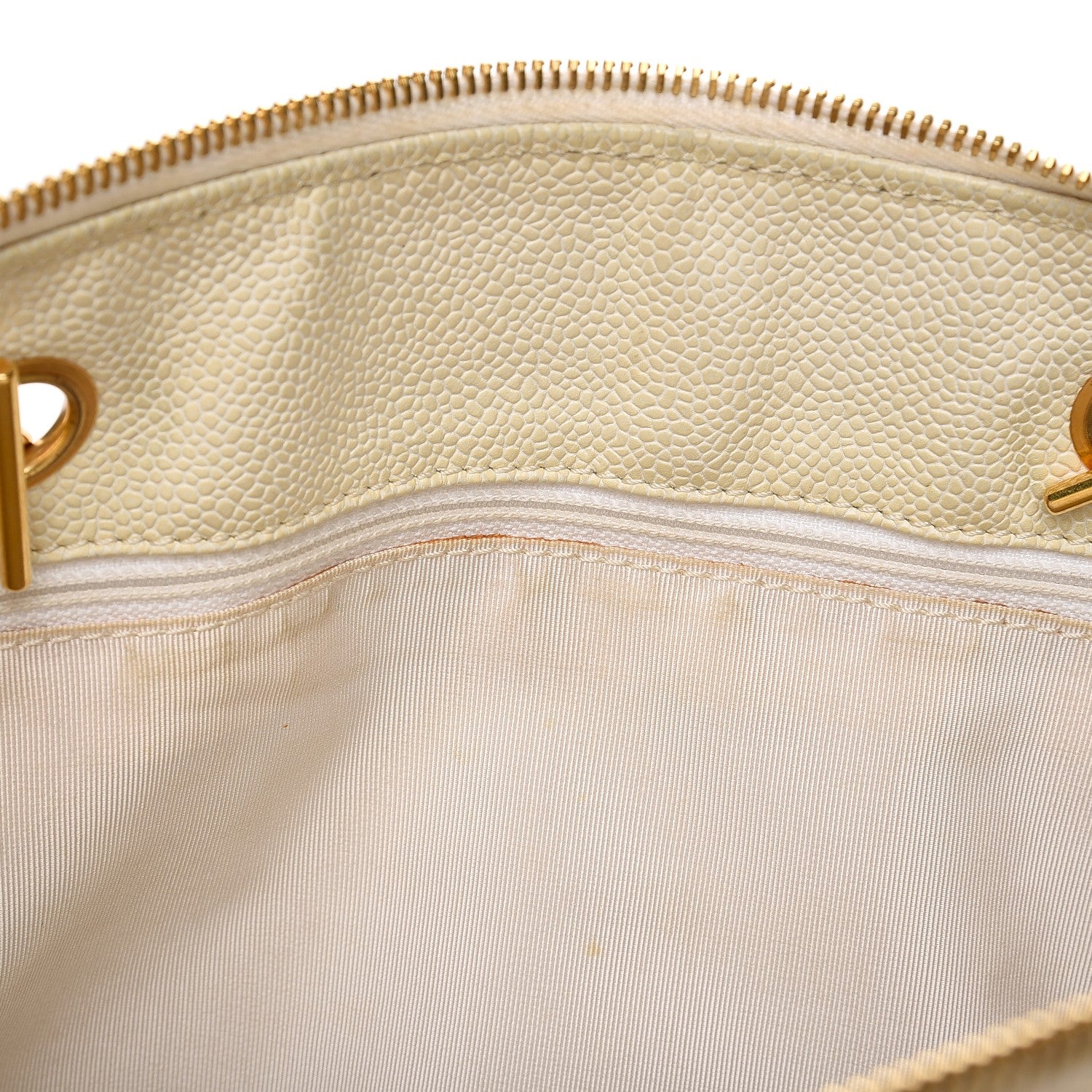 Chanel Caviar Large CC Shoulder Bag Ivory 19 of 21