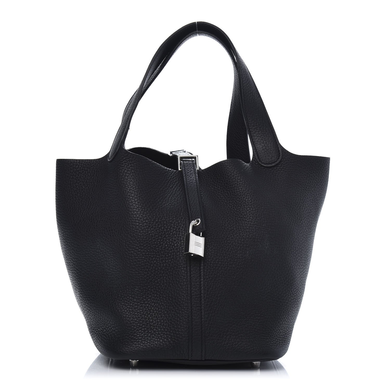 Hermes Taurillon Clemence Picotin Lock 22 MM Black 1 of 14