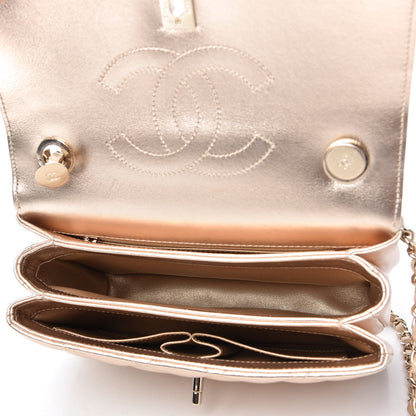 Chanel Metallic Lambskin Quilted Small Trendy CC Flap Dual Handle Bag Gold 5 of 11