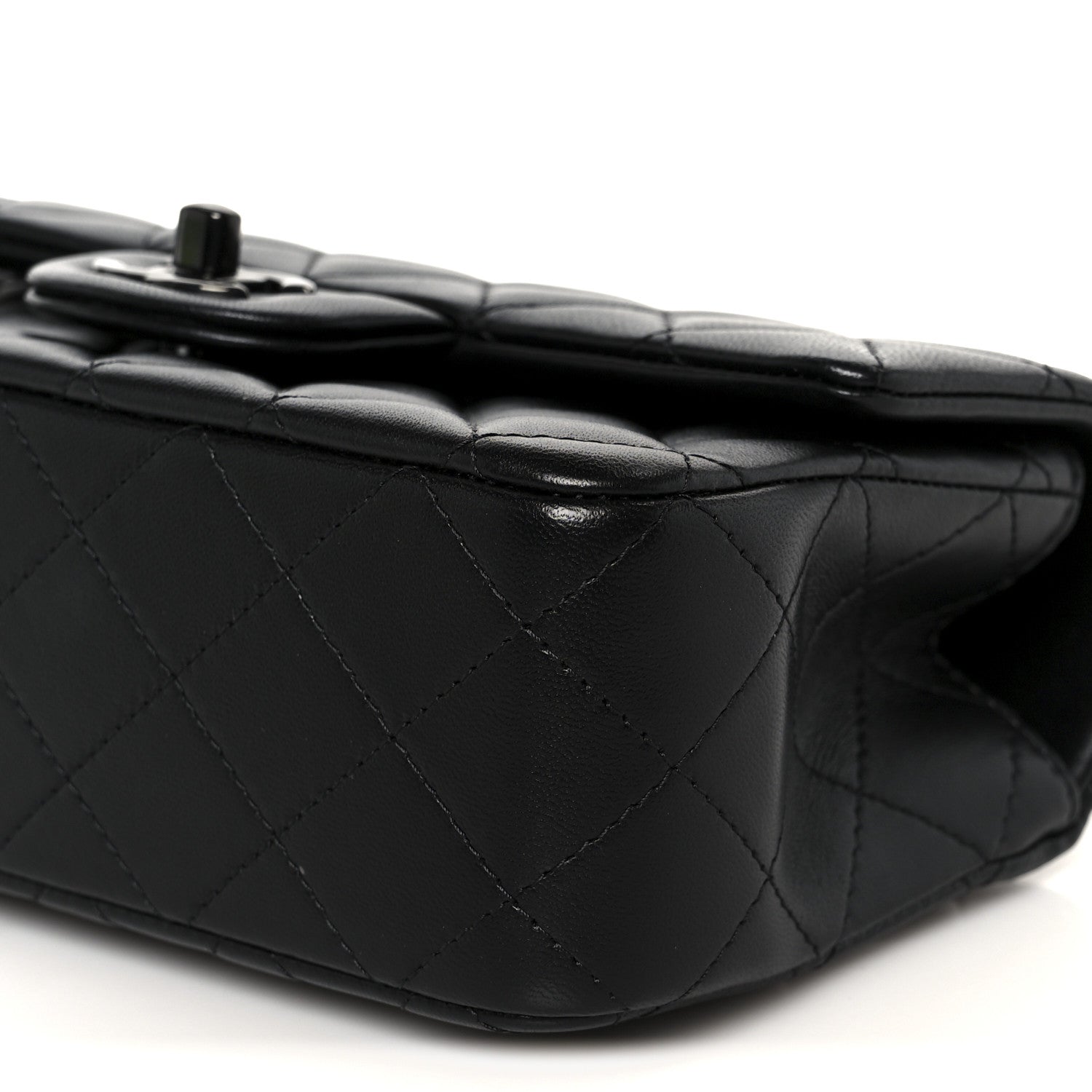 Chanel Lambskin Quilted Mini Top Handle Rectangular Flap So Black 11 of 12