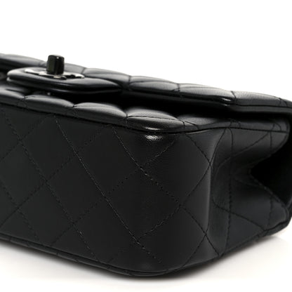 Chanel Lambskin Quilted Mini Top Handle Rectangular Flap So Black 11 of 12