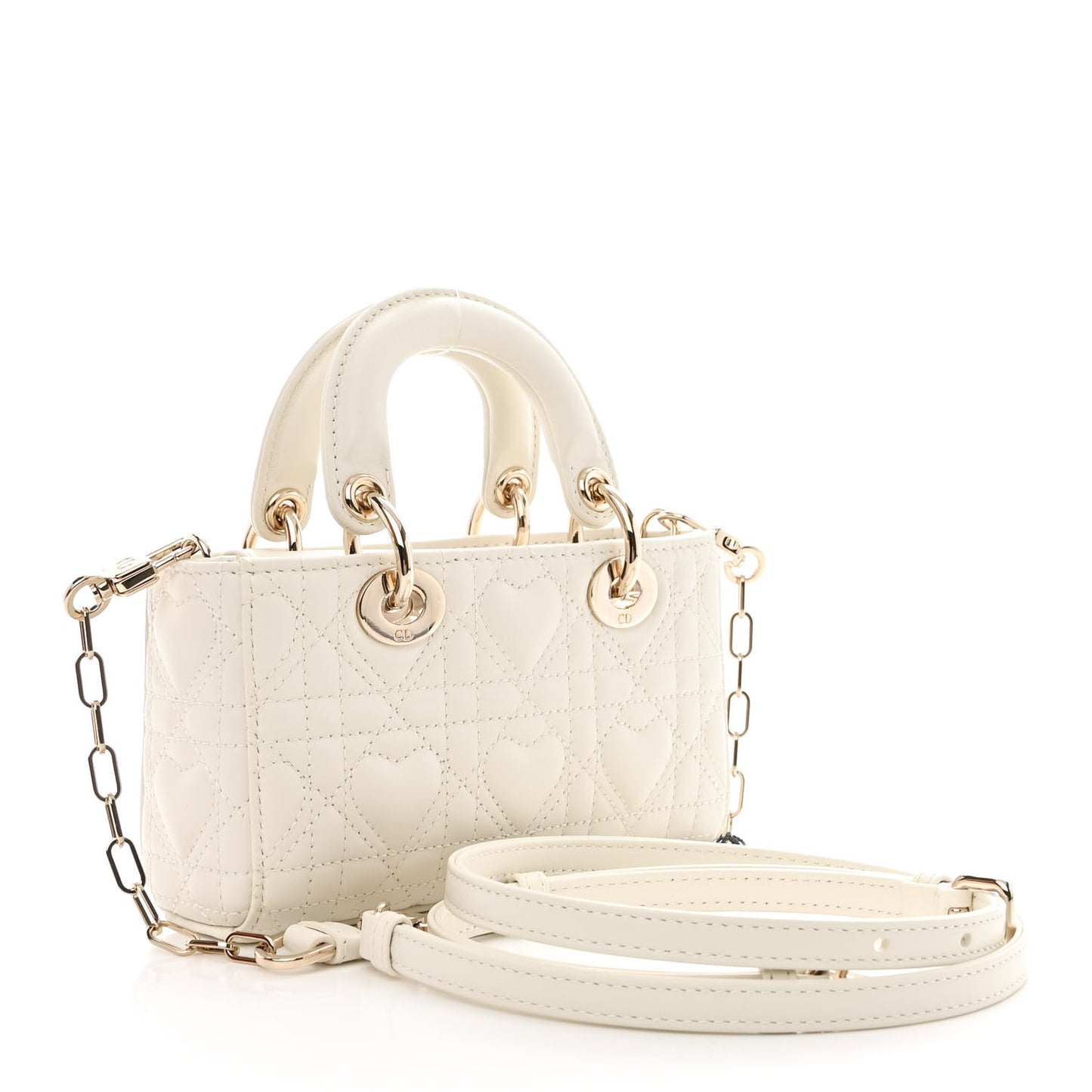 Lambskin Cannage Dioramour Micro Lady D-Joy Latte