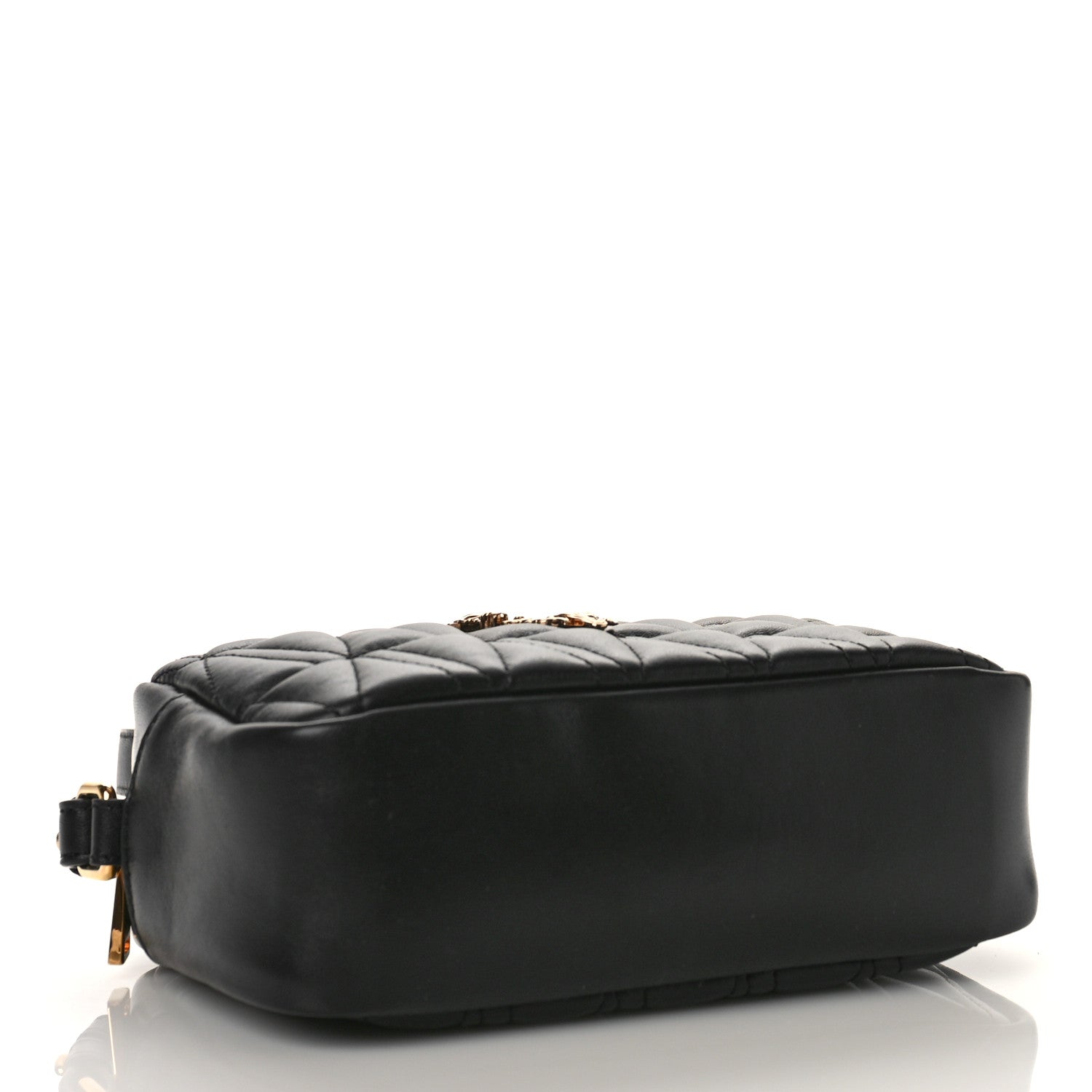 Versace Nappa Quilted Virtus Shoulder Bag Black 4 of 8