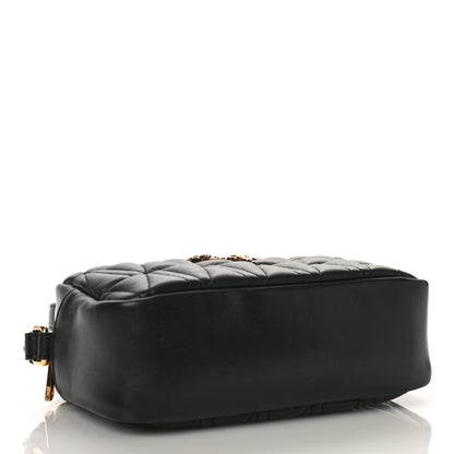 Versace Nappa Quilted Virtus Shoulder Bag Black 4 of 8