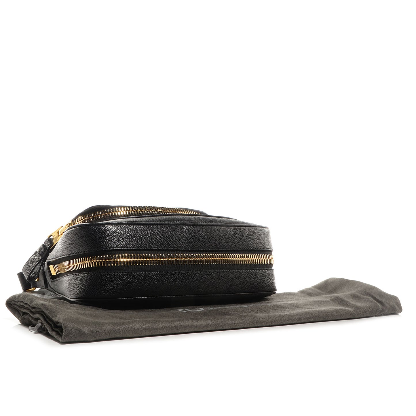Grained Calfskin Medium Jennifer Crossbody Bag Black