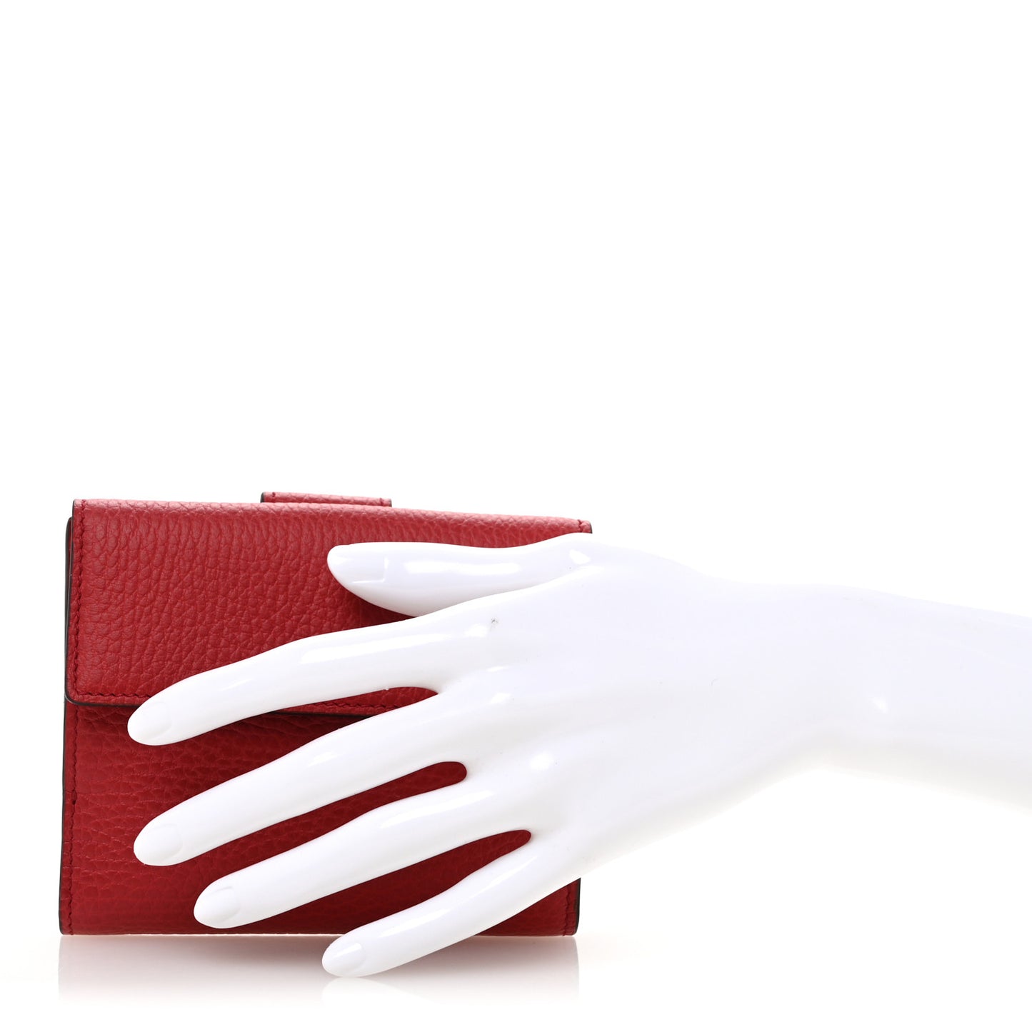 Dollar Calfskin Interlocking G French Wallet Red