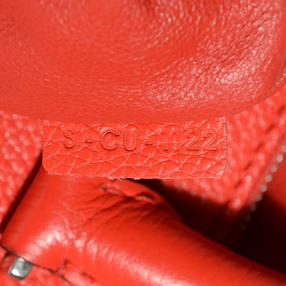 Celine Drummed Calfskin Suede Double Zip Trapeze Vermillion 19 of 19