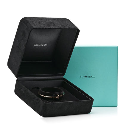 Tiffany 18K Rose Gold Narrow T T1 Hinged Bangle Bracelet 4 of 4