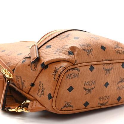 MCM Visetos Klassik Small Sling Bag Cognac 7 of 8