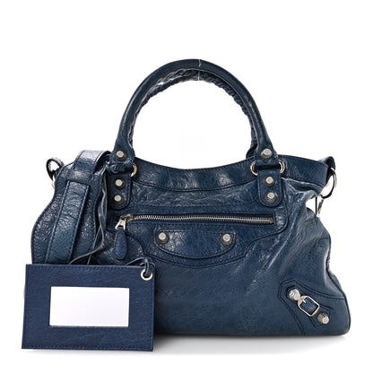 Balenciaga Agneau Giant 12 Silver Hardware Town Bleu Mineral 3 of 17