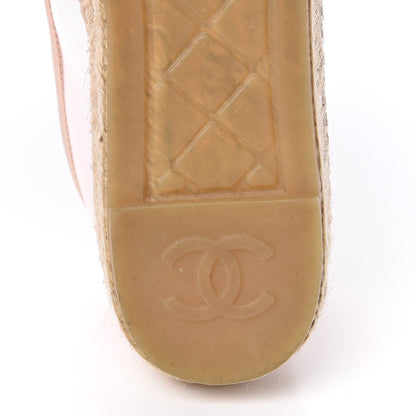 Chanel Mesh Grosgrain CC Espadrilles 36 Pink 8 of 10