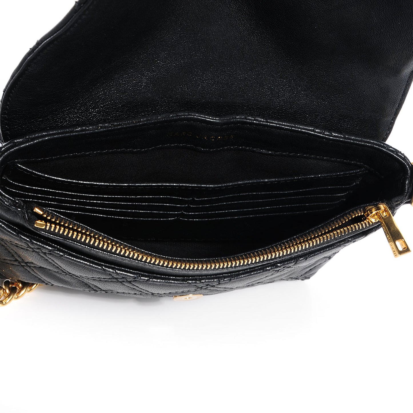 Lambskin Bow Quilting Single Black