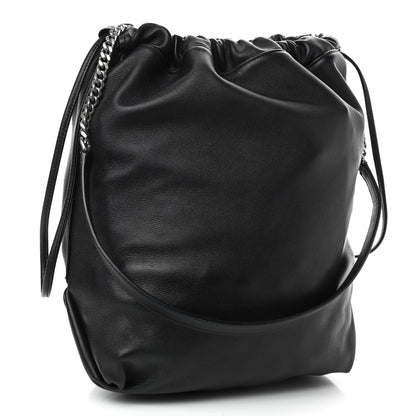 Saint Laurent Lambskin Teddy Drawstring Bag Black 4 of 8