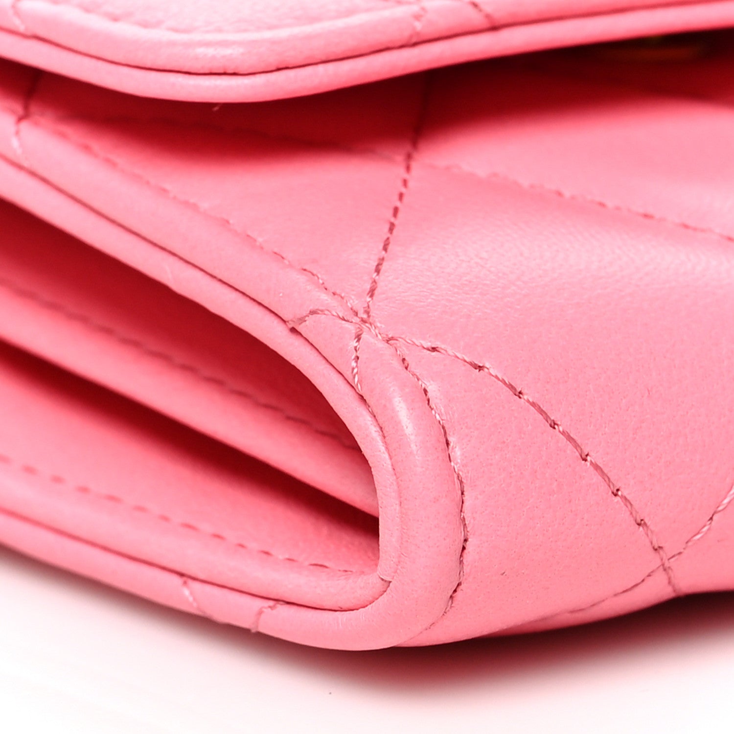 Chanel Lambskin Quilted Pearl Crush Clutch With Chain Pink 8 of 9