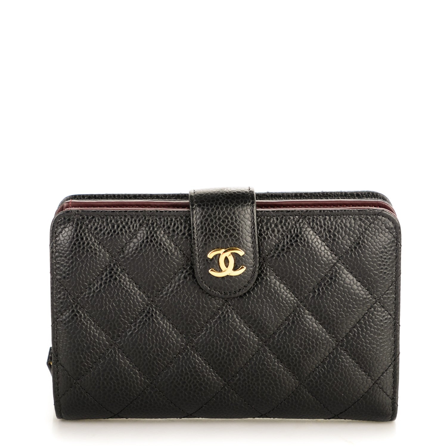 Chanel Caviar Quilted Zipped Pocket Wallet Black 9 of 16