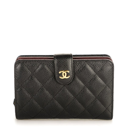 Chanel Caviar Quilted Zipped Pocket Wallet Black 9 of 16