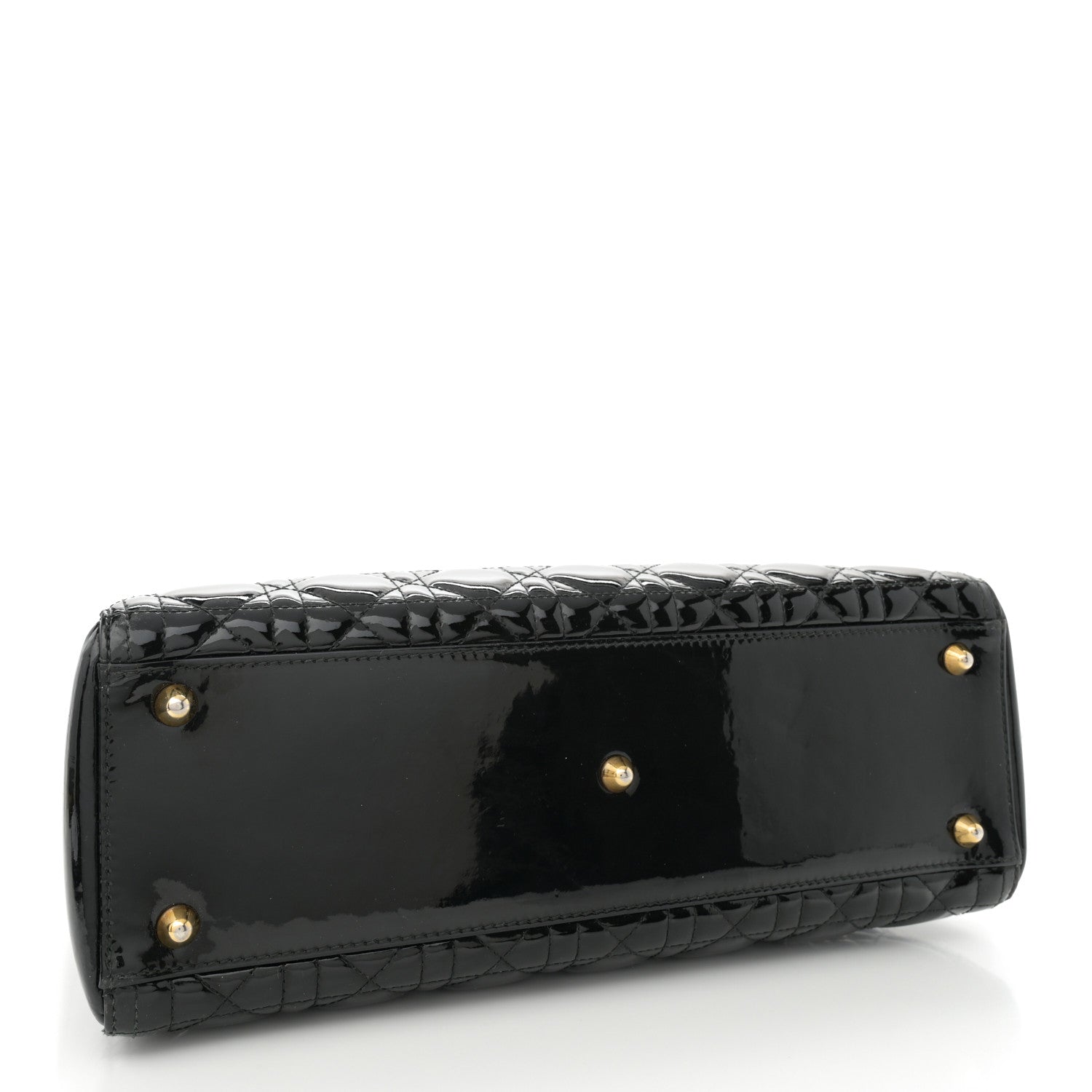 Christian Dior Patent Cannage Large Lady Dior Black 4 of 10