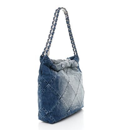 Chanel Denim Quilted Small Chanel 22 Blue 4 of 11