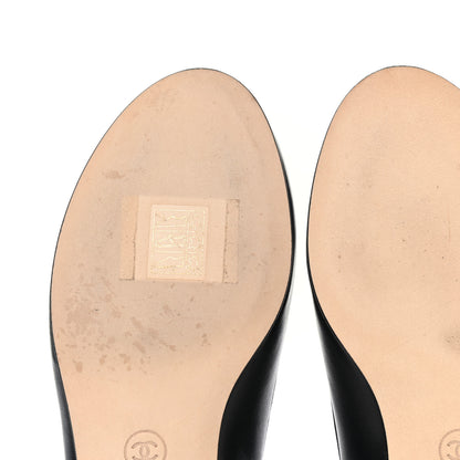 Chanel Lambskin Camellia Ballerina Flats 37 Black 7 of 10