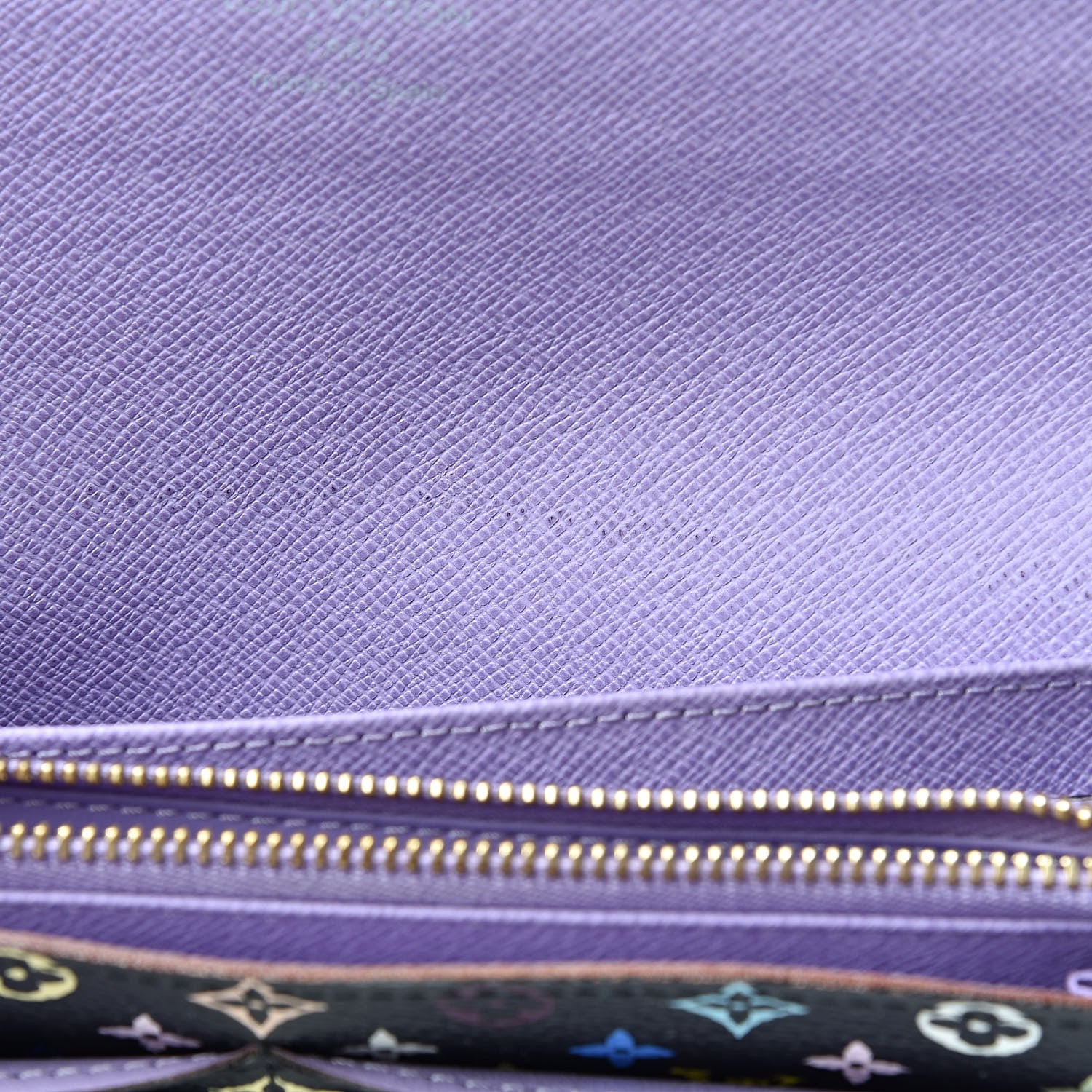 Louis Vuitton Monogram Multicolor Sarah Wallet Black Violet 8 of 10