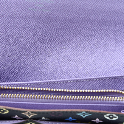 Louis Vuitton Monogram Multicolor Sarah Wallet Black Violet 8 of 10