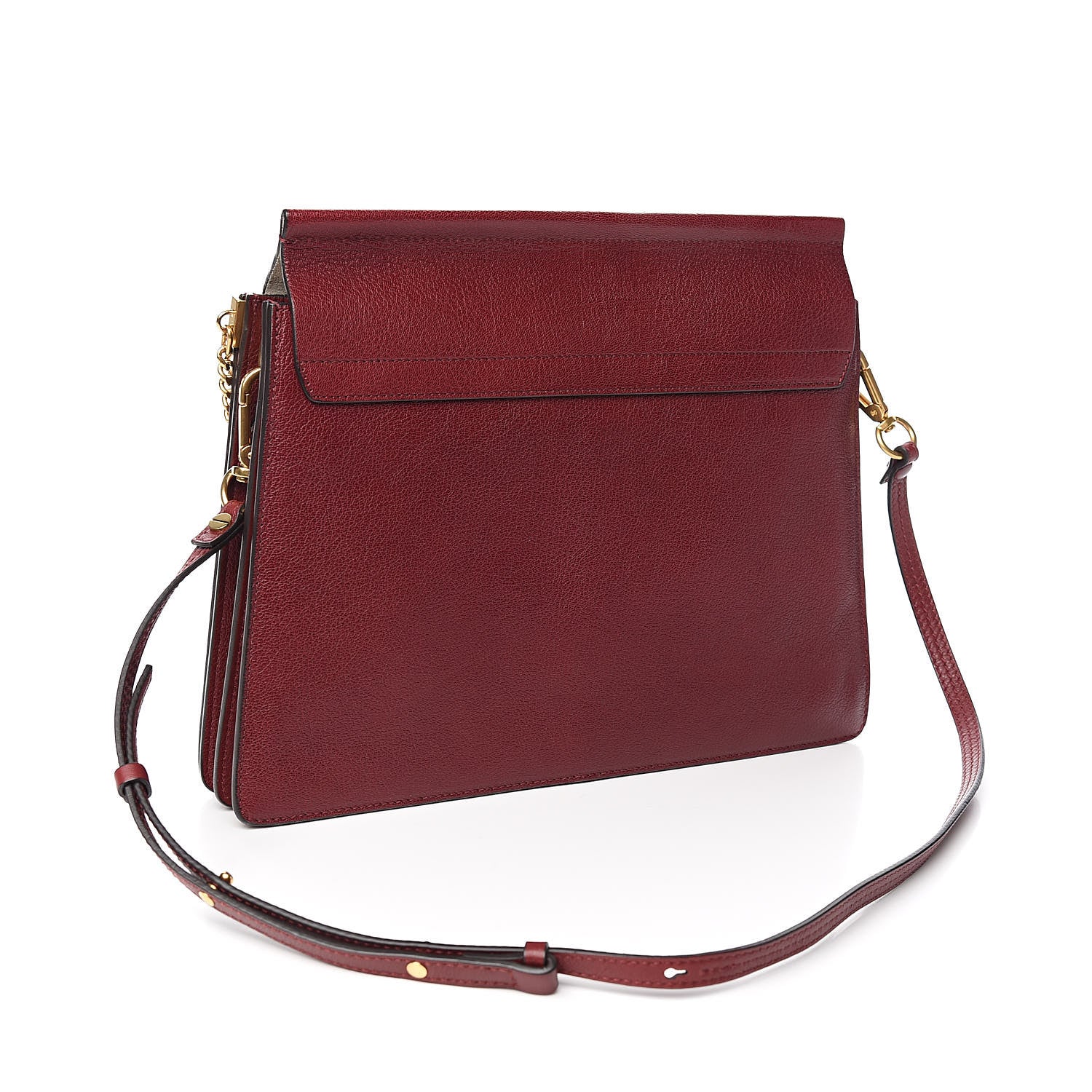 Chloe Calfskin Medium Faye Shoulder Bag Sienna Red 3 of 10