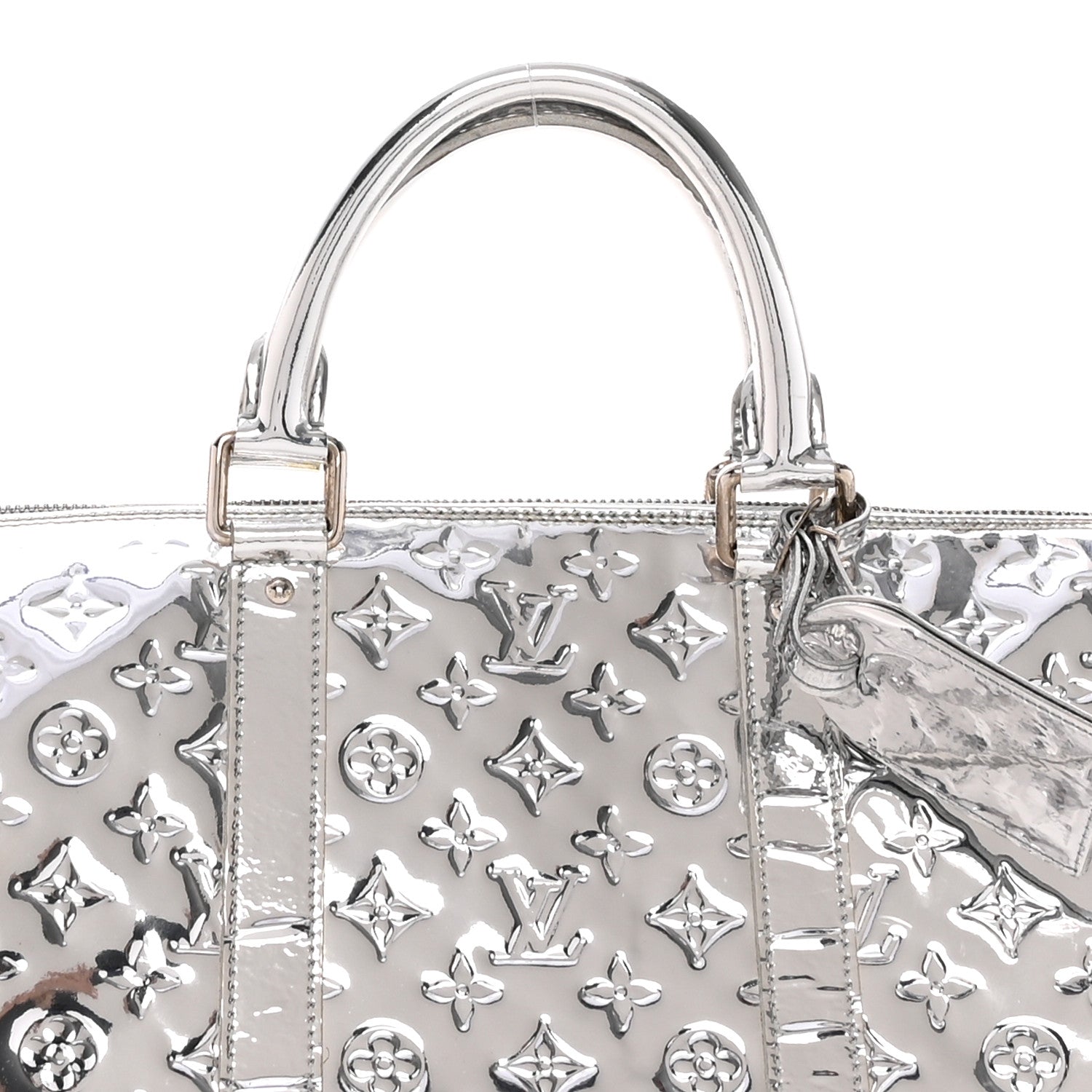 Louis Vuitton Monogram Miroir Keepall 55 Silver 6 of 19