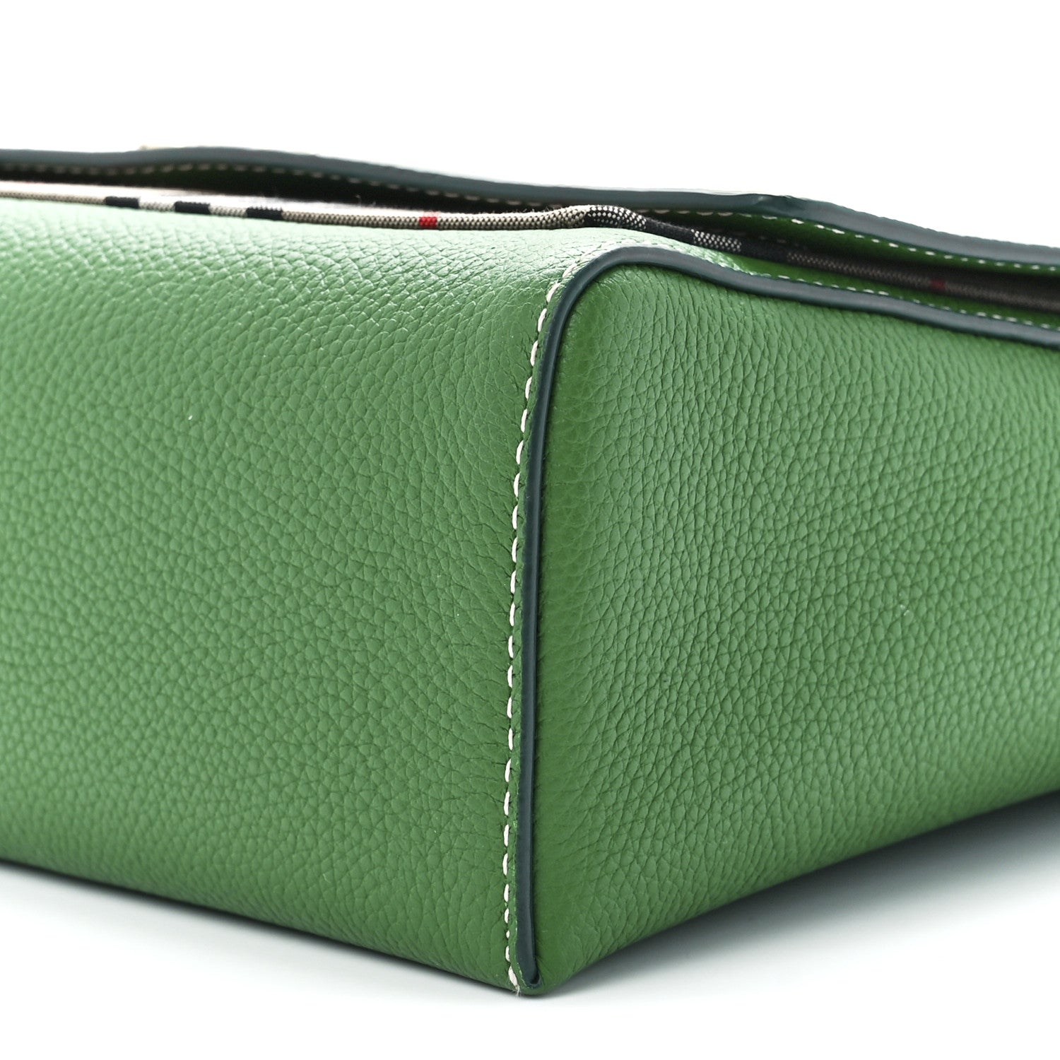 Burberry Grainy Calfskin Vintage Check Note Crossbody Bag Ivy Green 11 of 11