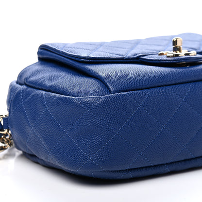 Chanel Caviar Quilted CC Day Camera Case Blue 7 of 8