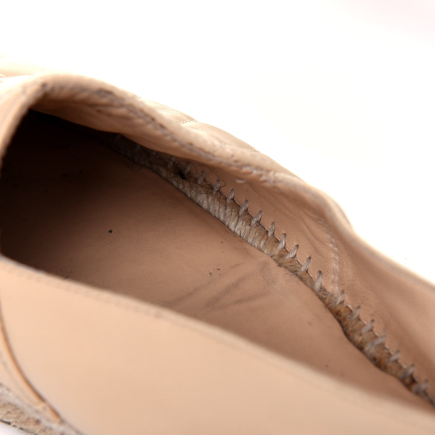 Lambskin Quilted CC Espadrilles 41 Beige