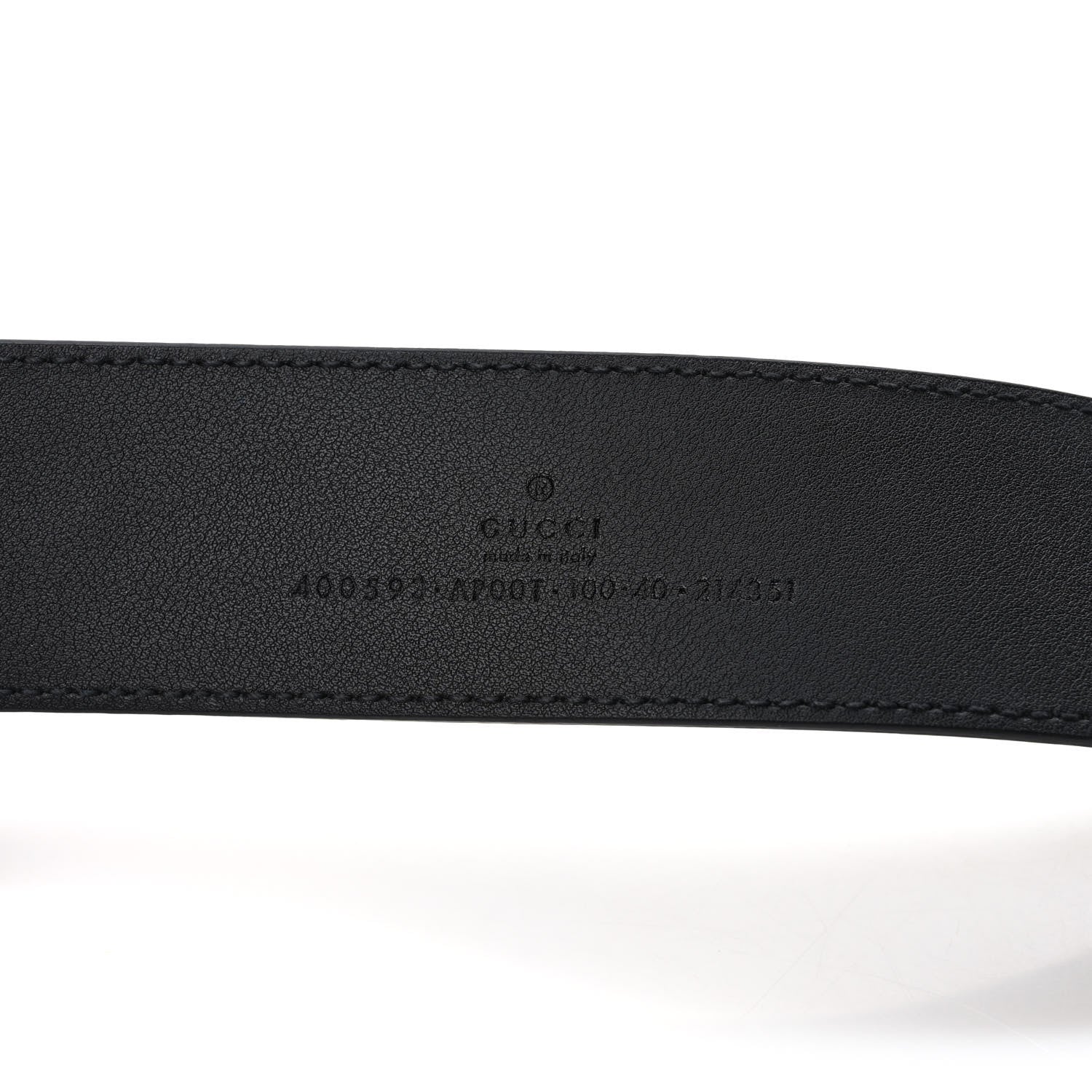 Gucci Calfskin Double G 40mm Belt 100 40 Black 3 of 4