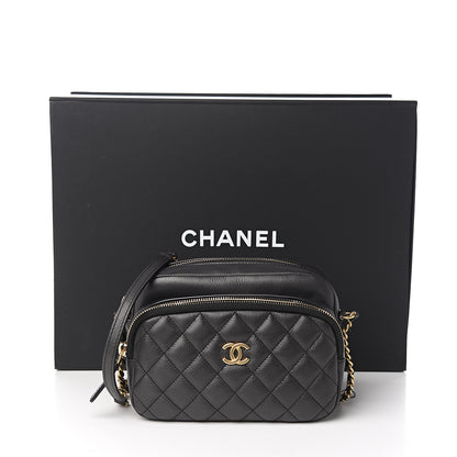Chanel Calfskin Quilted Day Trips Camera Case Black 11 of 11