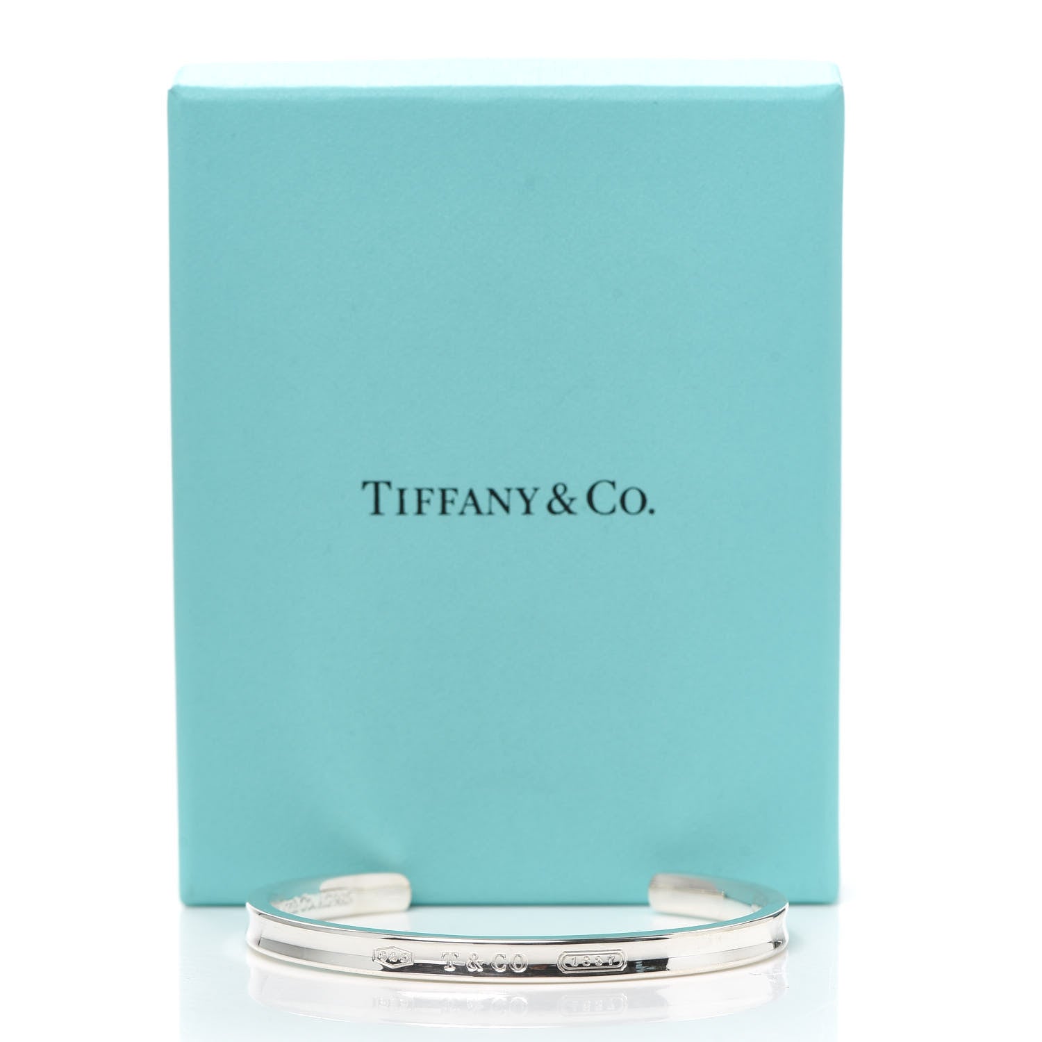 Tiffany Sterling Silver Narrow 1837 Cuff Bracelet 5 of 5