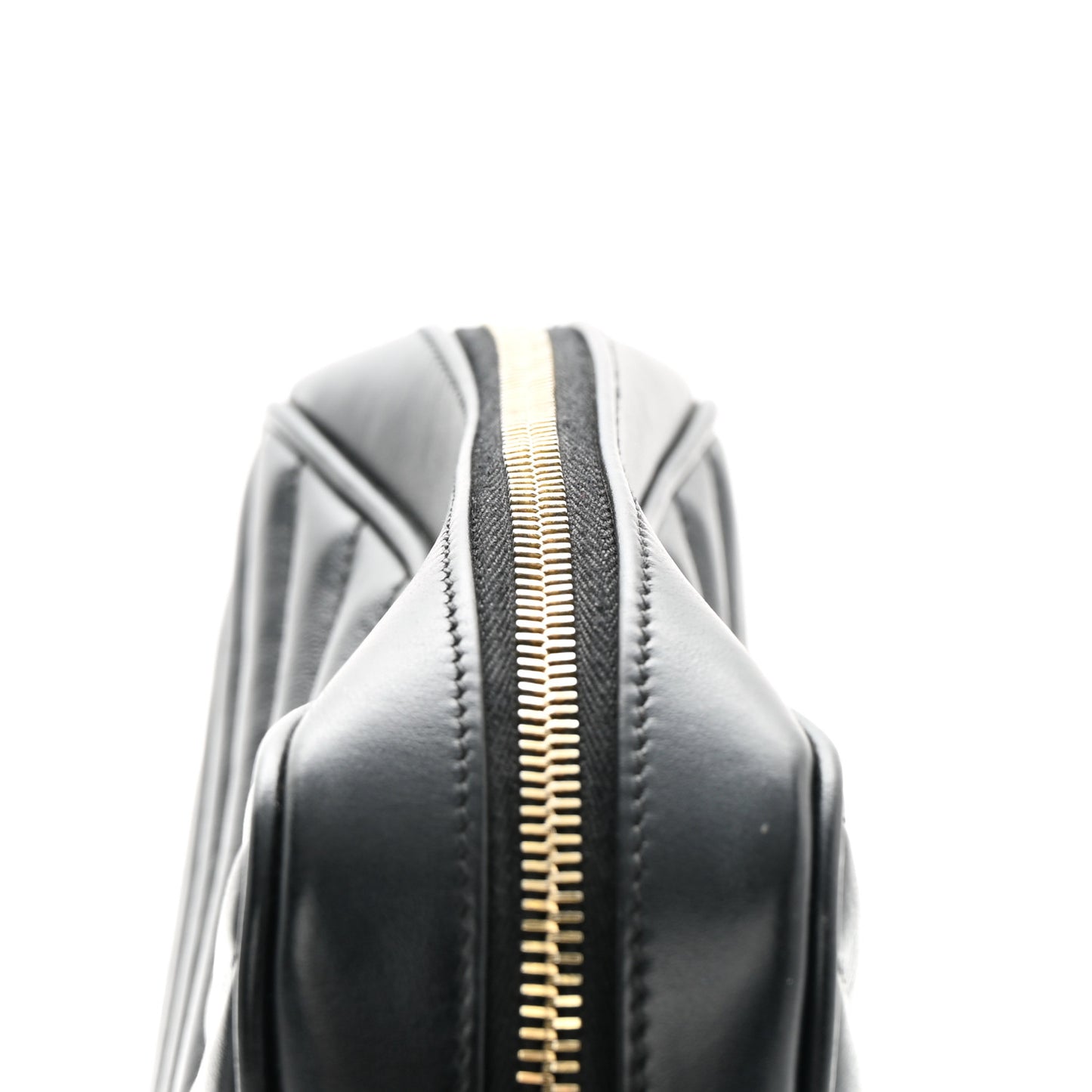 Calfskin Matelasse Monogram Lou Camera Bag Black